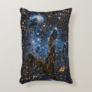 Pillars Of Creation Eagle Nebula Near Infrared Decorative Pillow