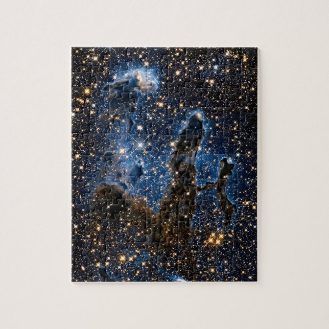 Pillars Of Creation Eagle Nebula Near Infrared Jigsaw Puzzle (Vertical)
