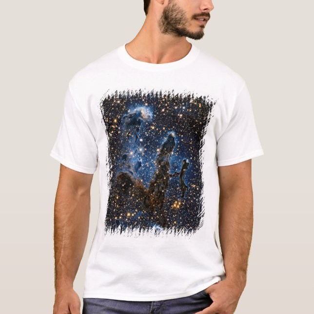 Pillars Of Creation Eagle Nebula Near Infrared T-Shirt (Front)