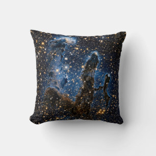 Pillars Of Creation Eagle Nebula Near Infrared Throw Pillow