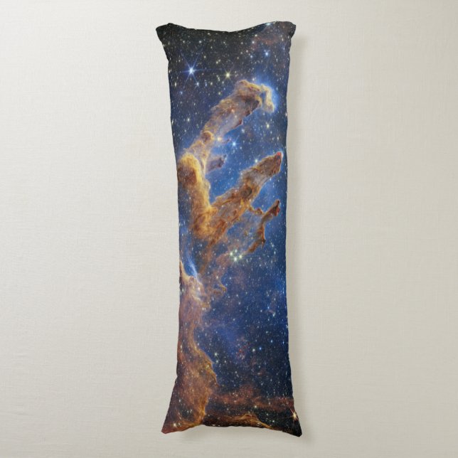 Pillars of Creation Eagle Nebula Webb Telescope Body Pillow (Front Vertical)