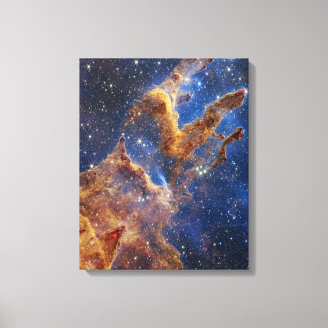 Pillars of Creation Eagle Nebula Webb Telescope Canvas Print (Front)