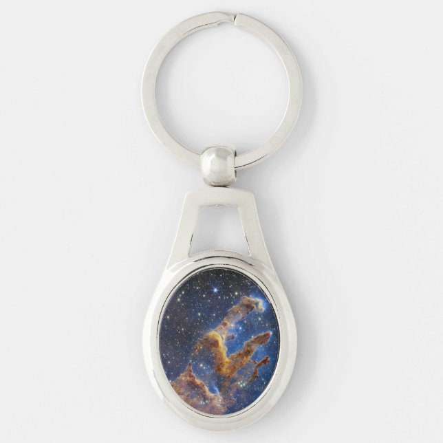 Pillars of Creation Eagle Nebula Webb Telescope Keychain (Front)