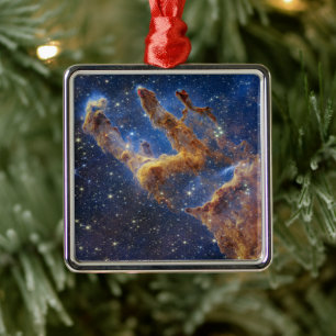 Pillars of Creation Eagle Nebula Webb Telescope Metal Ornament