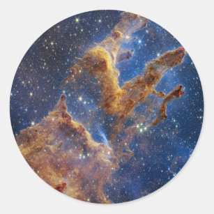 Pillars of Creation in the Eagle Nebula Classic Round Sticker