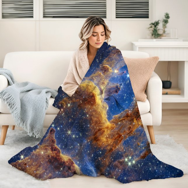 Pillars of Creation James Webb Hi-Res 2022 Fleece Blanket (Creator Uploaded)