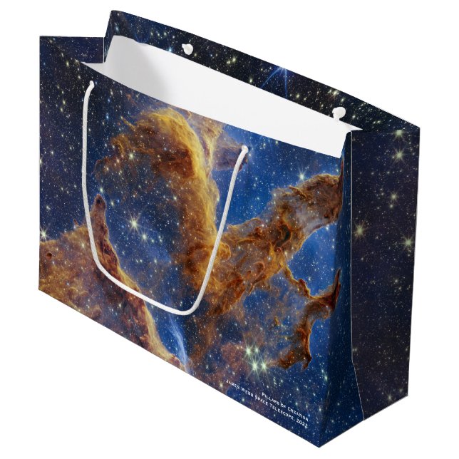 Pillars of Creation James Webb Hi-Res 2022 Large Gift Bag (Front Angled)