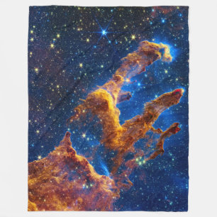 Pillars of Creation - James Webb NIRCam Astronomy Fleece Blanket