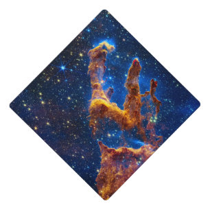 Pillars of Creation - James Webb NIRCam Astronomy Graduation Cap Topper