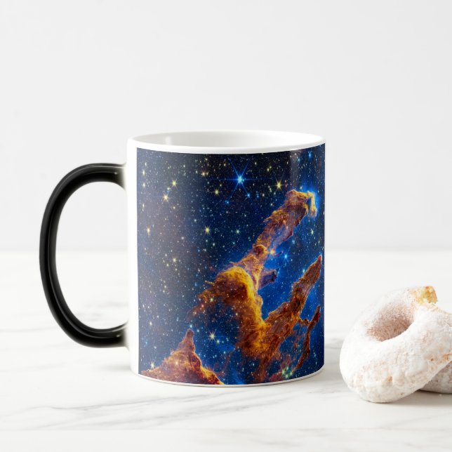Pillars of Creation - James Webb NIRCam Astronomy Magic Mug (With Donut)