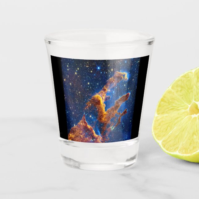 Pillars of Creation - James Webb NIRCam Astronomy Shot Glass (Front)