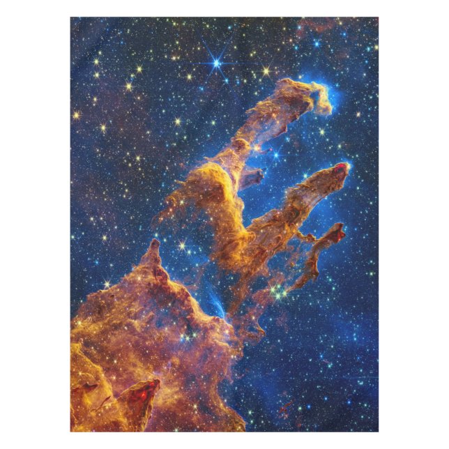 Pillars of Creation - James Webb NIRCam Astronomy Tablecloth (Front)