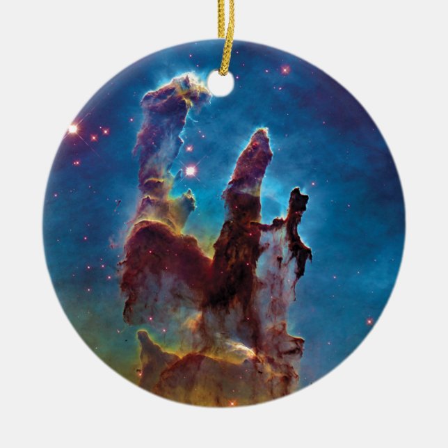 Pillars of Creation M16 Eagle Nebula Space Photo Ceramic Ornament (Front)