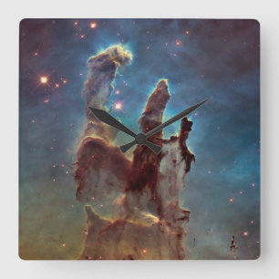 Pillars of creation square wall clock