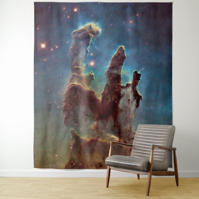 Pillars of Creation Vertical Space Photo Tapestry (In Situ)