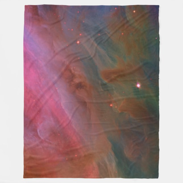 Pillars of Dust, Orion Nebula outer space image Fleece Blanket (Front)