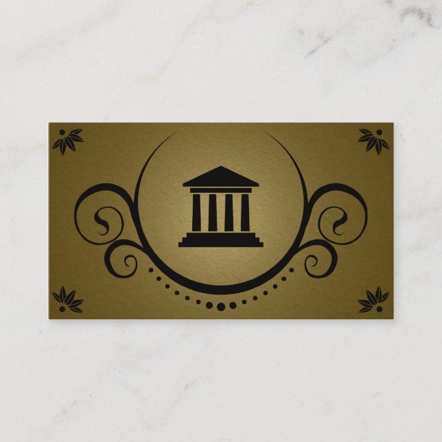 pillars of justice sophistications business card (Front)
