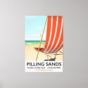 Pilling Sands Morecambe Bay, Lancashire Canvas Print