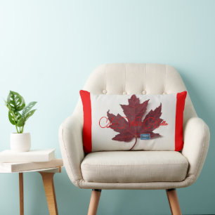 Pillow3-R&W(Maple Leaf-Bella-A)RFPMDesigns©️2024 Lumbar Pillow