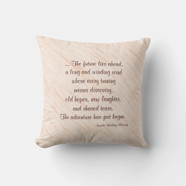 Pillow Apache Blessing Verse 2 Custom Wedding Gift (Front)