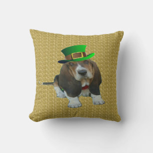 Pillow Baby Basset Hound St Patrick's