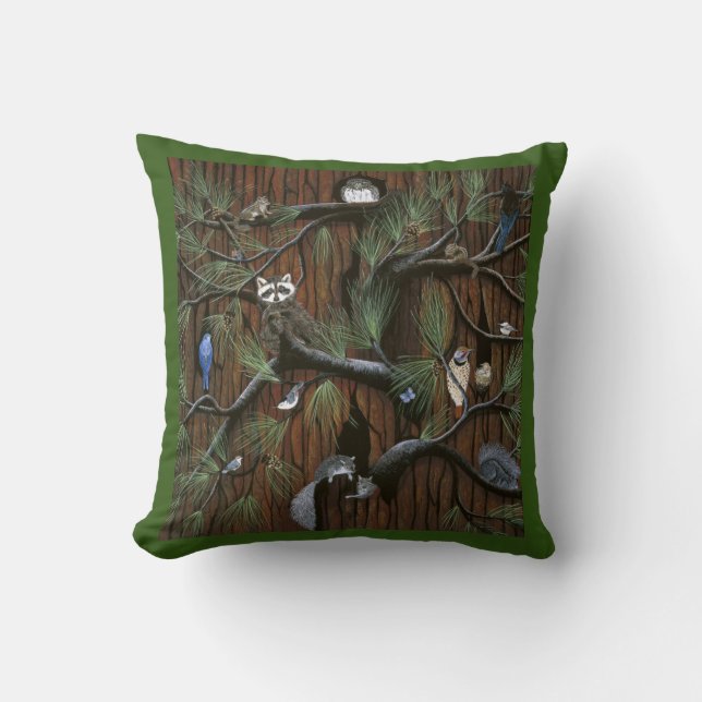 Pillow "Bark" Wildlife (Front)