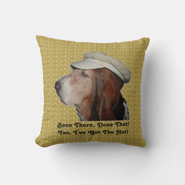 Pillow Basset Hound Been There Done That (Front)