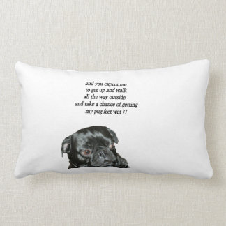 pillow black pug