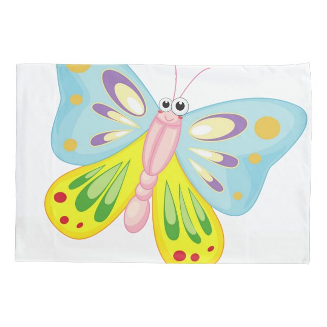 Pillow Case Butterfly Floral  (Back)
