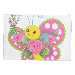 Pillow Case Butterfly Floral