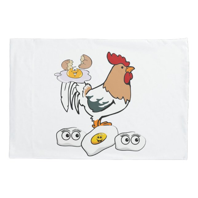 Pillow Case Chickens Eggs  (Back)