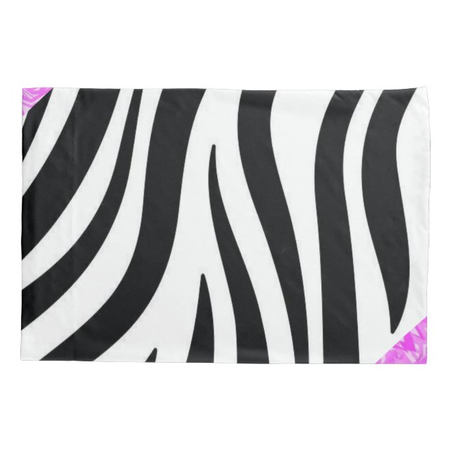 Pillow Case Leopard Black & White  (Back)