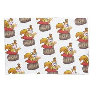 Pillow Case Squirrel Acorn Barrel