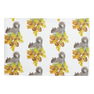 Pillow Case Squirrel Acorns