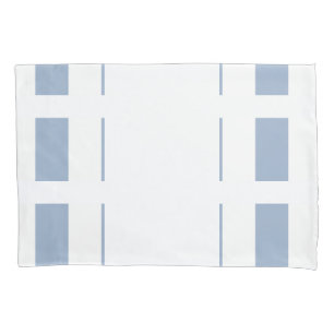 Pillow Case Stripe Square White and Blue