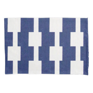 Pillow Case Stripe White and Blue