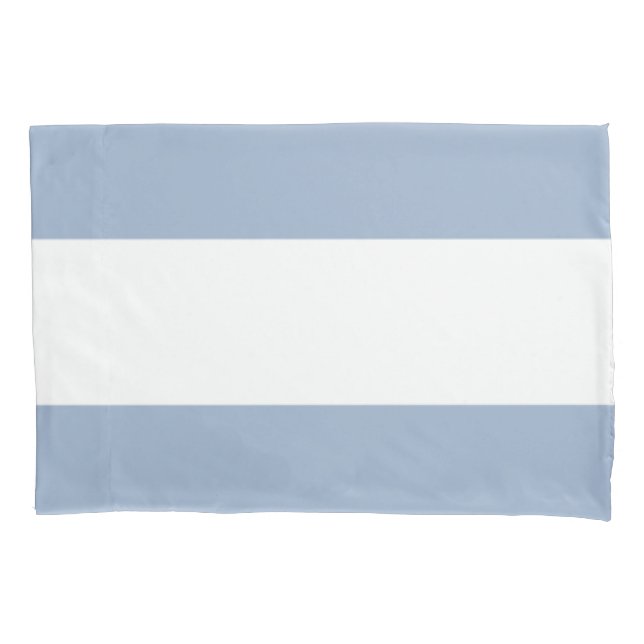 Pillow Case Stripe White and Blue (Front)