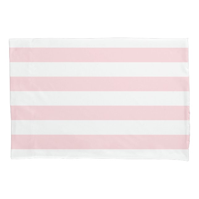 Pillow Case Stripe White and Pink (Front)