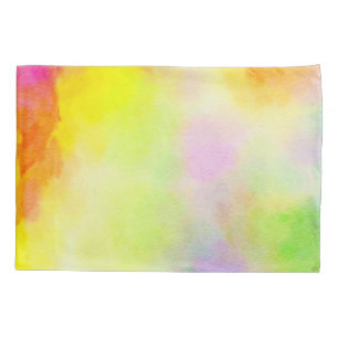 Pillow Case Watercolor Yellow