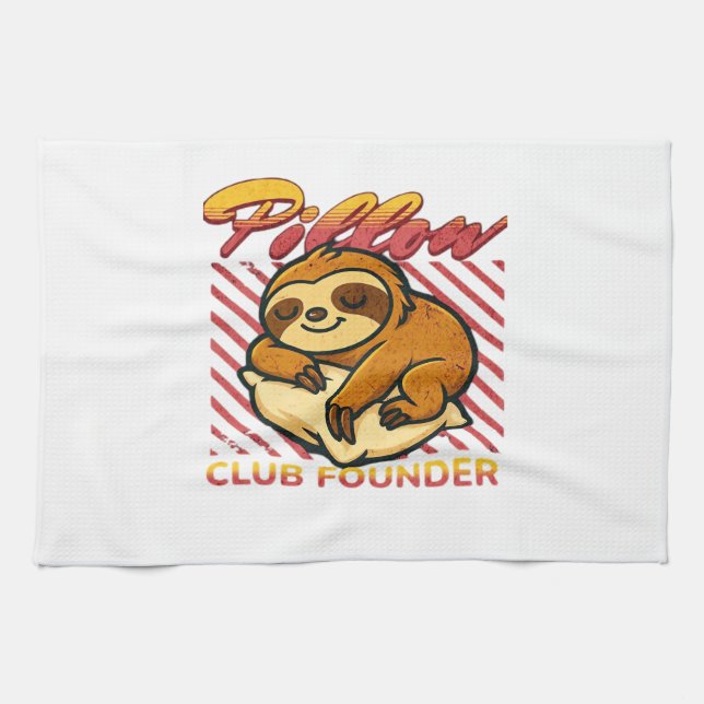 Pillow Club Founder Classic T-Shirt Kitchen Towel (Horizontal)