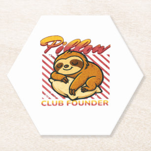 Pillow Club Founder Classic T-Shirt Paper Coaster
