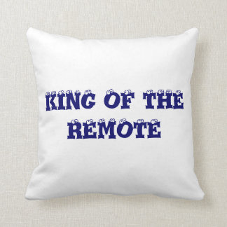 Pillow-Comical King of the Remote Throw Pillow