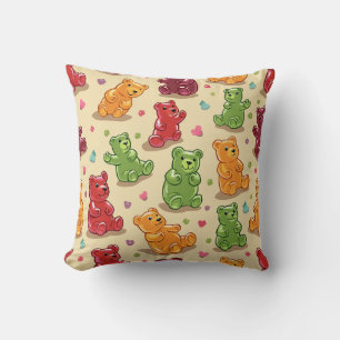  Pillow cushion with gummy bear pattern