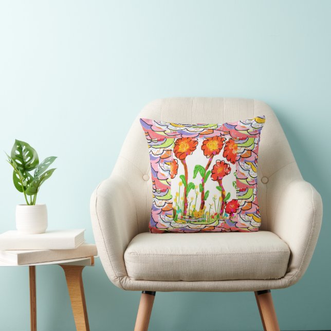 Pillow - Floral Art Deco  (Chair)