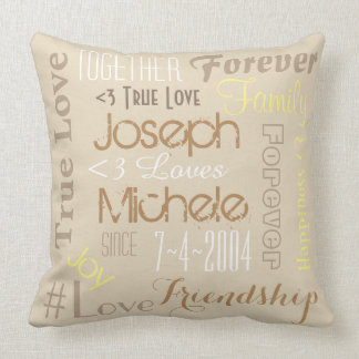 Pillow Forever Love Personalized Names and Date