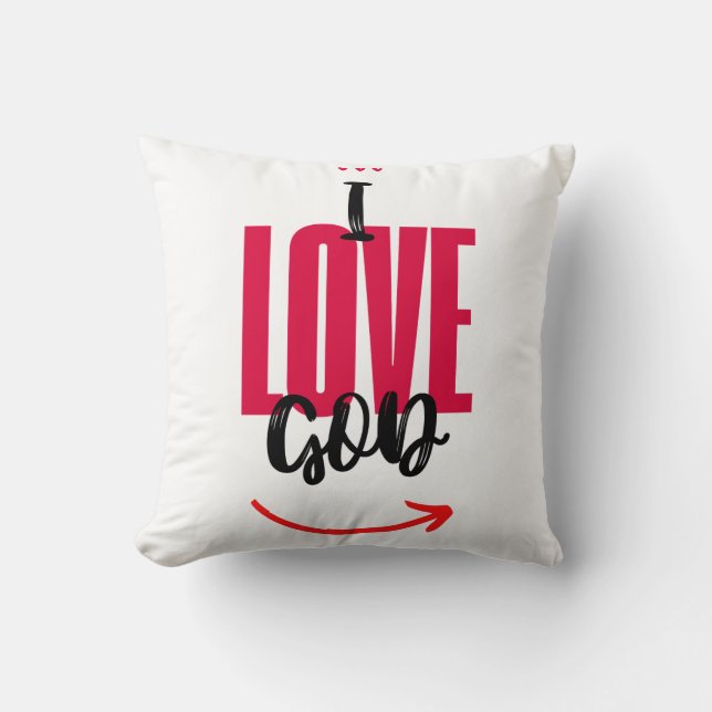 Pillow "I Love God" (Front)