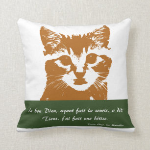 Pillow: Le Chat Throw Pillow
