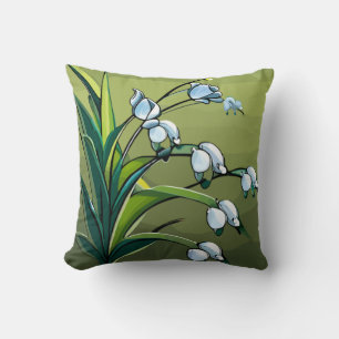 pillow: Lovely Lily: Delicate Dance of Springtime Throw Pillow