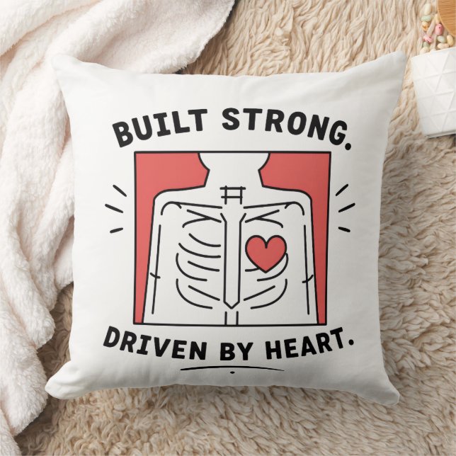 Pillow | Minimalist Anatomical Heart Accent Pillow (Blanket)