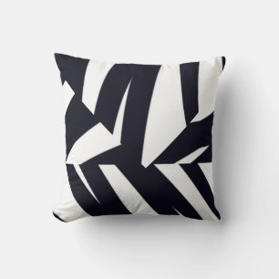 pillow modern bold black and white stripe design